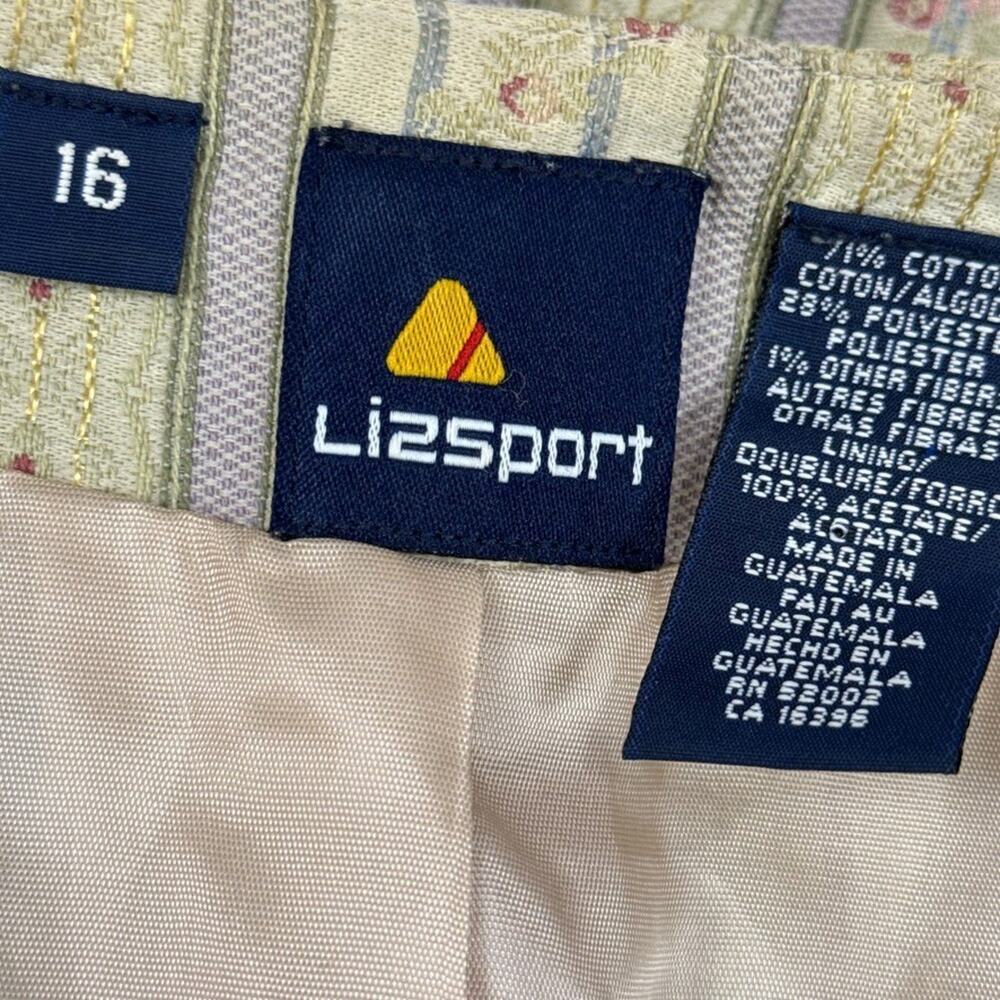 Liz Claiborne Lizsport Vintage Cottagecore Floral Pastel Vest Cotton Blend 16 - Picture 16 of 16